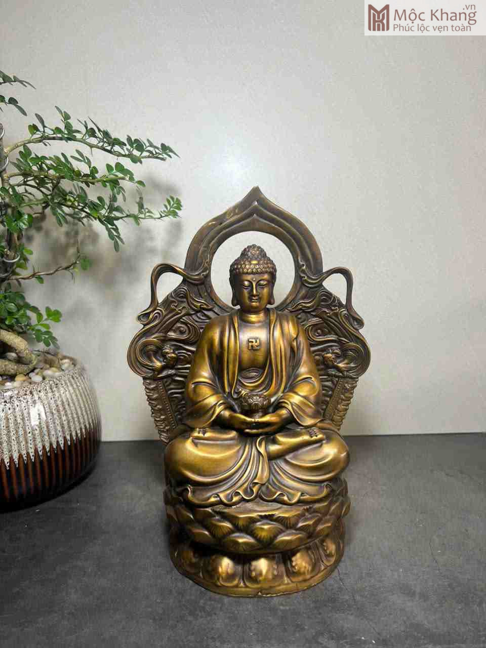 Tượng Phật A Di Đà Đồng Cao 26 (cm) (1)_1 Tượng Phật A Di Đà Đồng Cao 26 (cm)