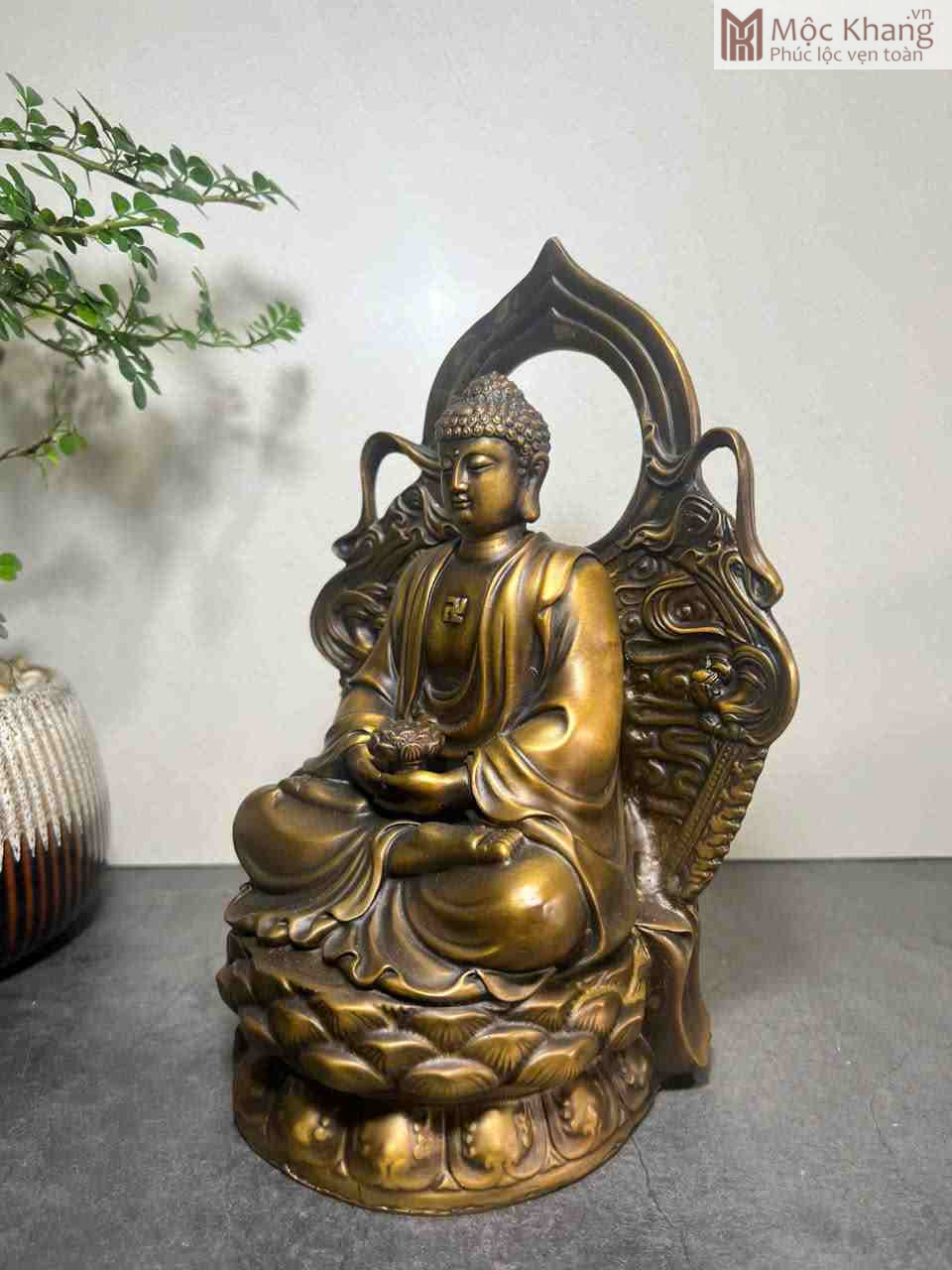 Tượng Phật A Di Đà Đồng Cao 26 (cm) (2)_2 Tuong Phat A Di Da Dong Cao 26 cm 2 2