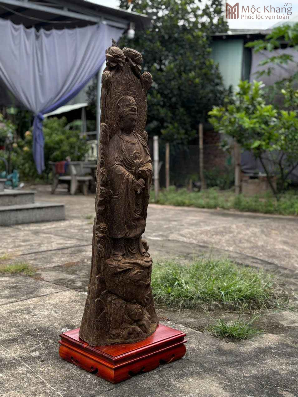 Tượng Phật Quan Âm Trầm Hương Cao 120 (cm) (4)_4 Tuong Phat Quan Am Tram Huong Cao 120 cm 4 4