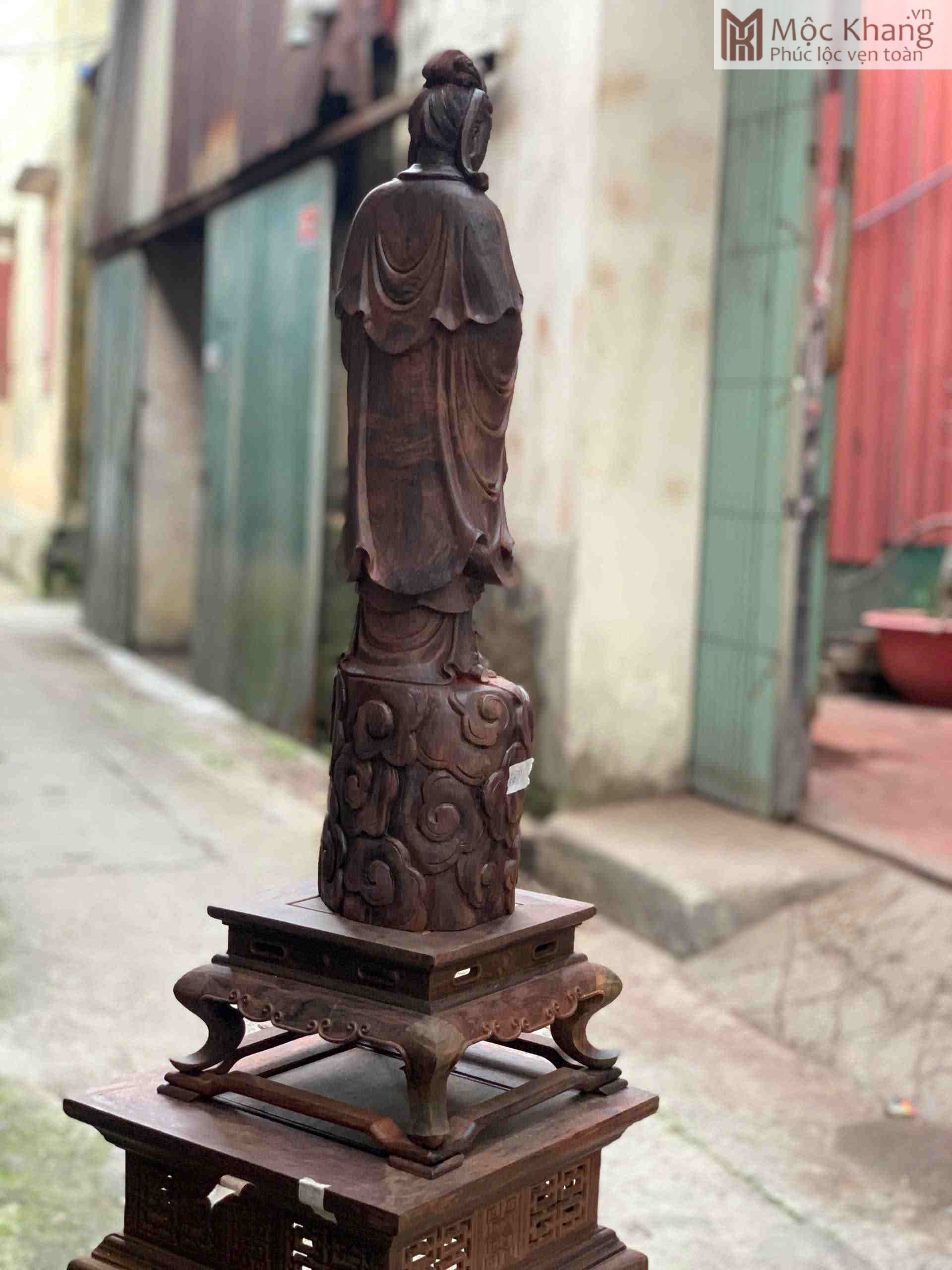 Tượng Quan Thế Âm Bồ Tát Gỗ Trắc (8)_8 Tuong Quan The Am Bo Tat Go Trac 8 8