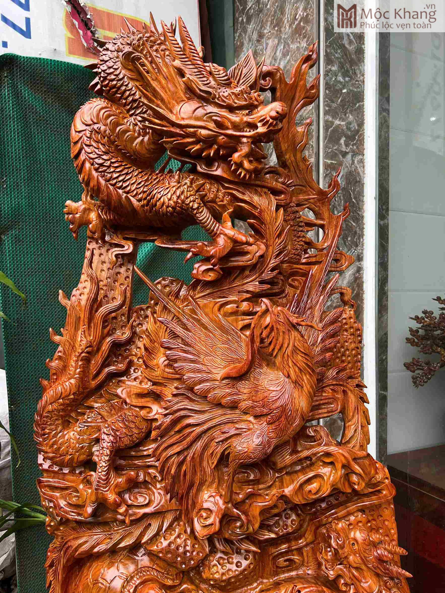 Tượng Tứ Linh Gỗ Hương Cao 135 (cm) (5)_5 Tượng Tứ Linh Gỗ Hương Cao 135 (cm)