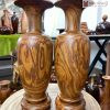 Cặp Lục Bình Gỗ Sưa Bắc