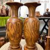 Cặp Lục Bình Gỗ Sưa Bắc