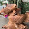 Tượng Song Ngư Tài Lộc Gỗ Hương Gia Lai