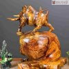 Tượng Bò Tót Đứng Bao Tiền Gỗ Cẩm Chỉ