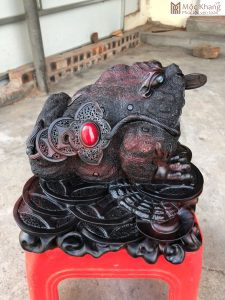 Tượng Cóc Ba Chân Gỗ Trắc