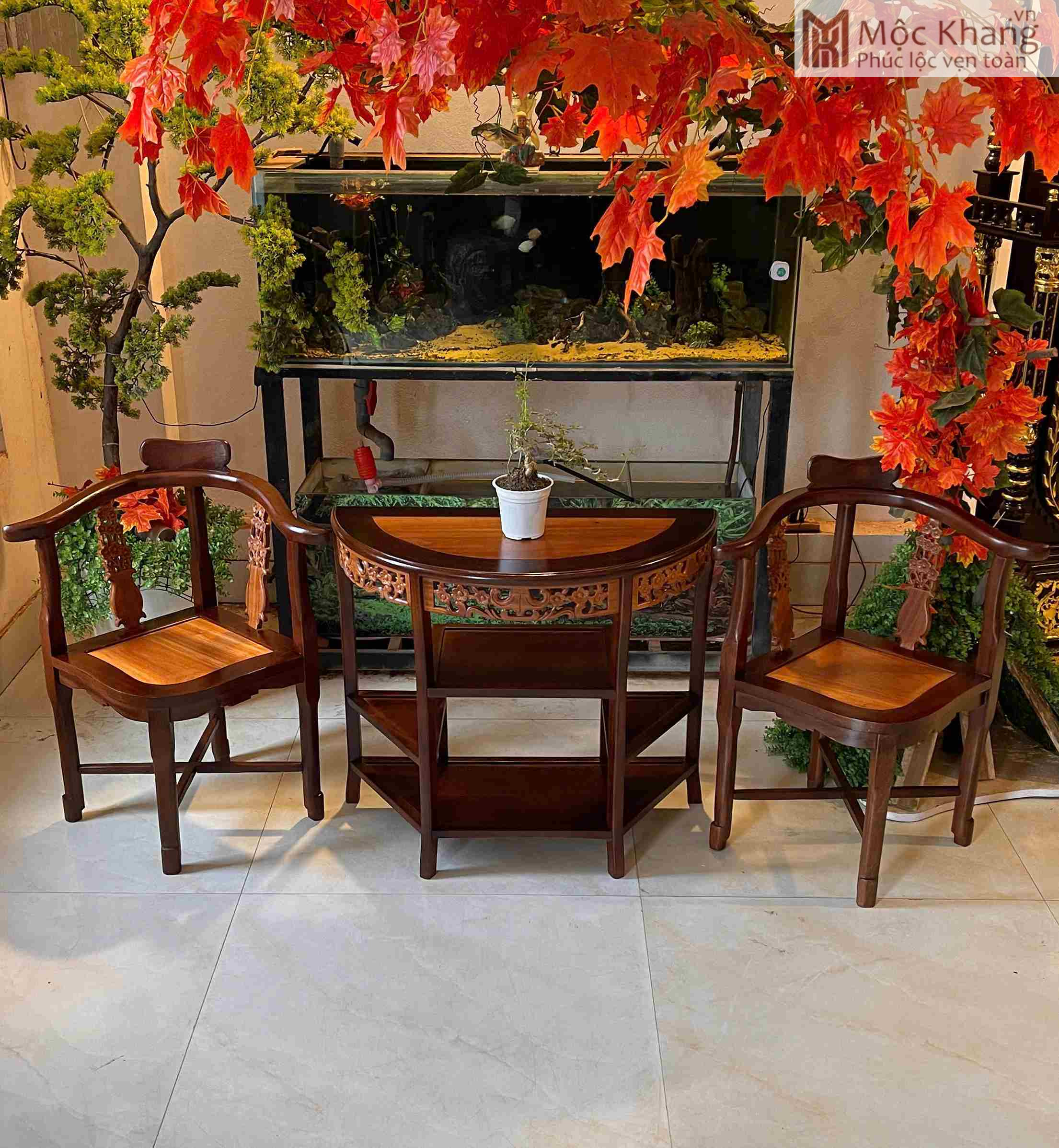 Bộ Bàn 4 Ghế Gỗ Gõ Bàn Cao 69 (cm) (4)_4 Bộ Bàn 4 Ghế Gỗ Gõ Bàn Cao 69 (cm)