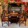 Bộ Bàn 4 Ghế Gỗ Gõ Bàn Cao 69 (cm)