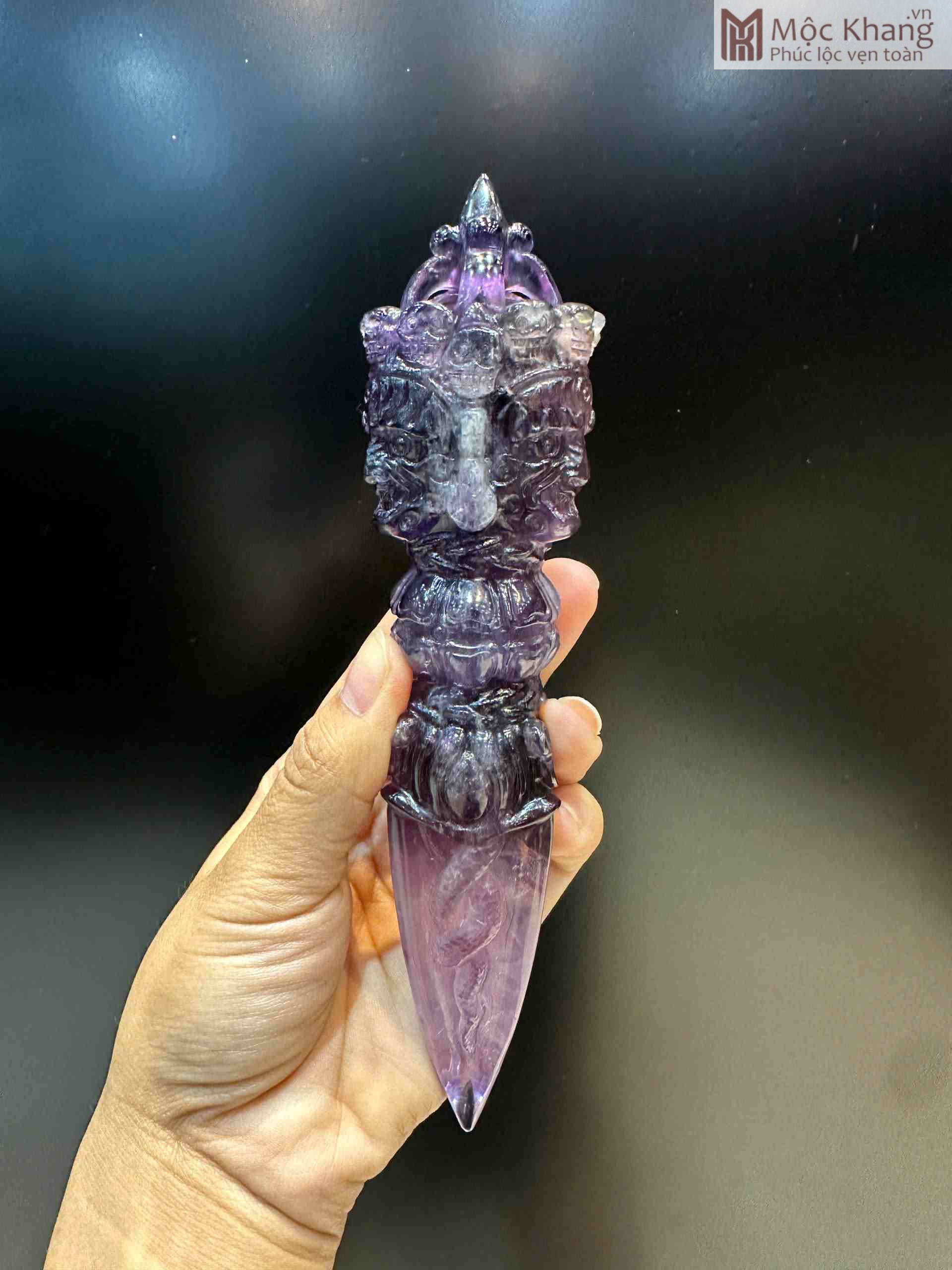Chuỳ Kim Cang Thạch Anh Tím Cao 18 (cm) (2)_1 Chuy Kim Cang Thach Anh Tim Cao 18 cm 2 1