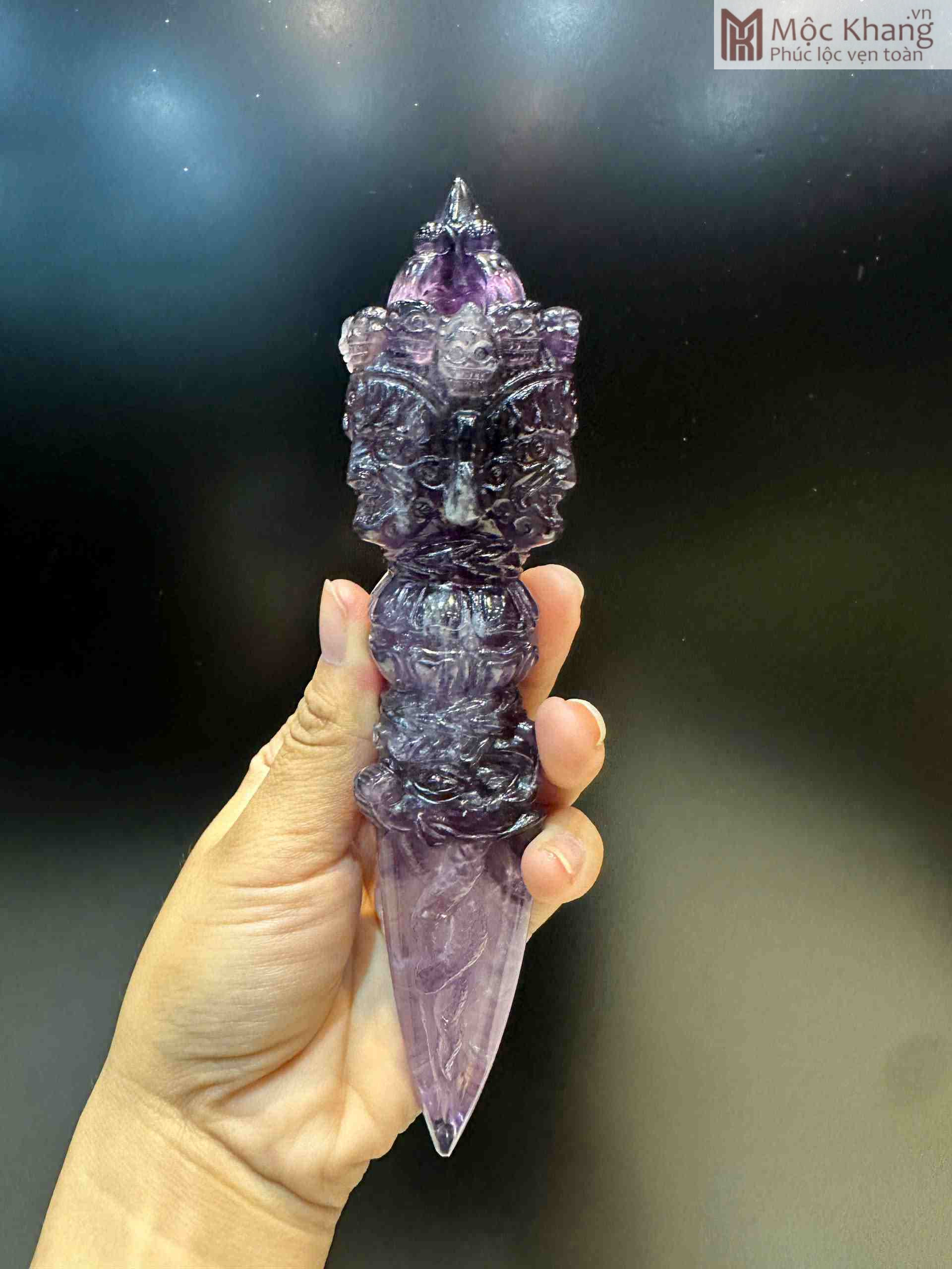 Chuỳ Kim Cang Thạch Anh Tím Cao 18 (cm) (4)_3 Chuỳ Kim Cang Thạch Anh Tím Cao 18 (cm)