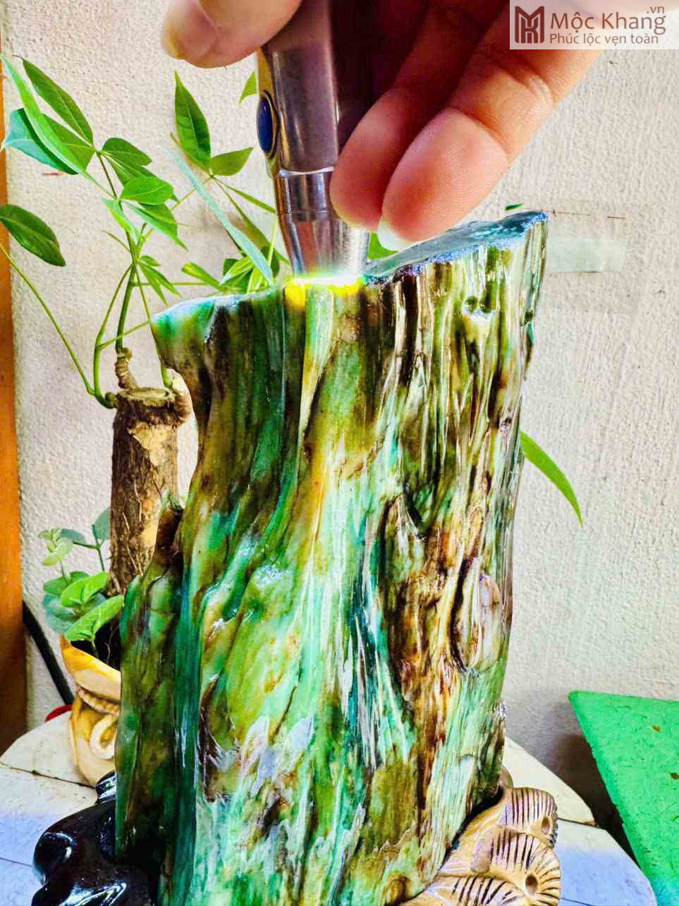 Gỗ Hóa Ngọc Xanh Cao 34 (cm) (2) Go Hoa Ngoc Xanh Cao 34 cm 2