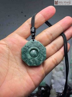 Mặt Dây Bát Quái Cẩm Thạch Cao 37 (mm)