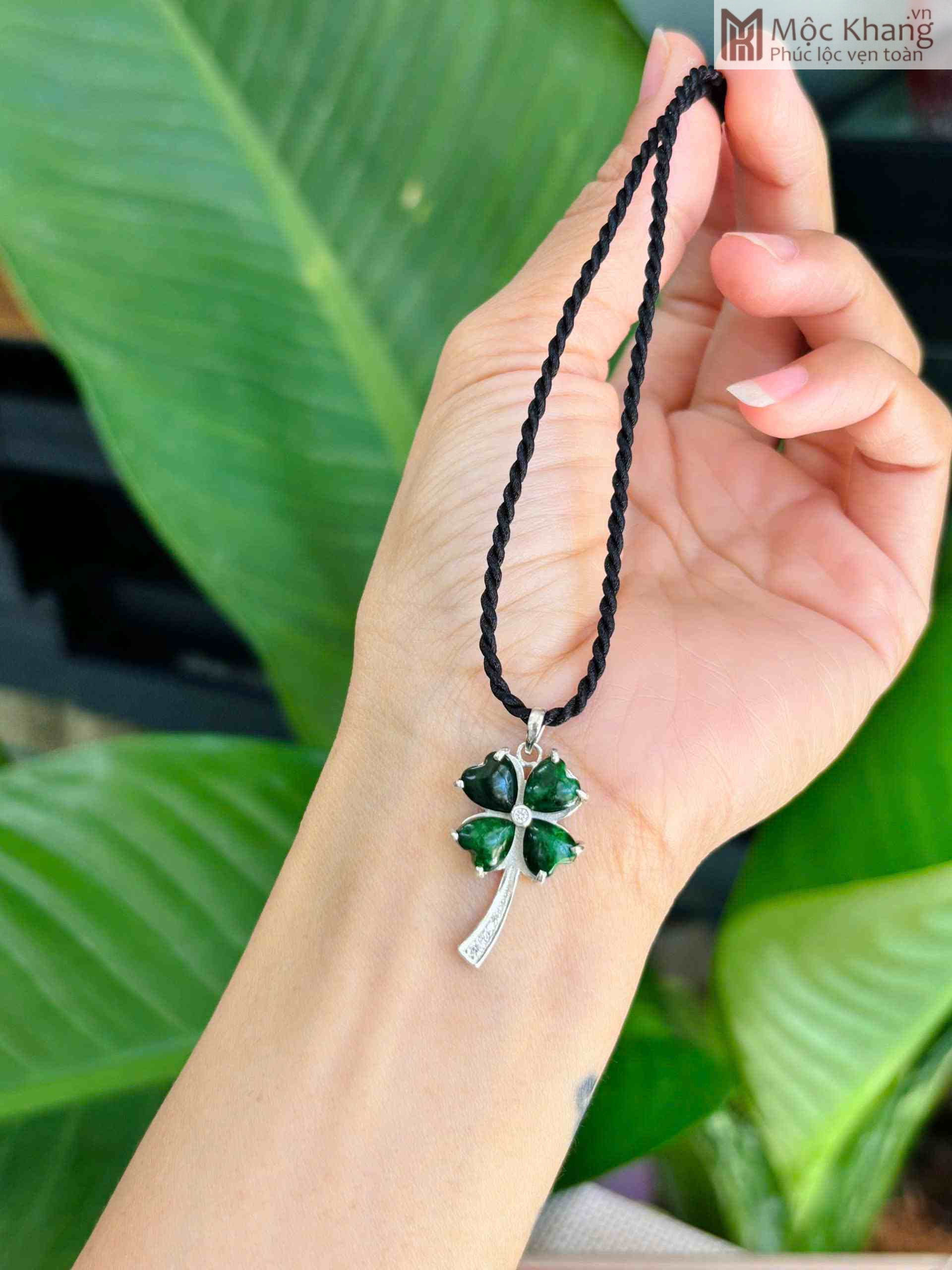 Mặt Dây Cỏ Bốn Lá Trái Tim Phối Bạc (3)_3 Mat Day Co Bon La Trai Tim Phoi Bac 3 3