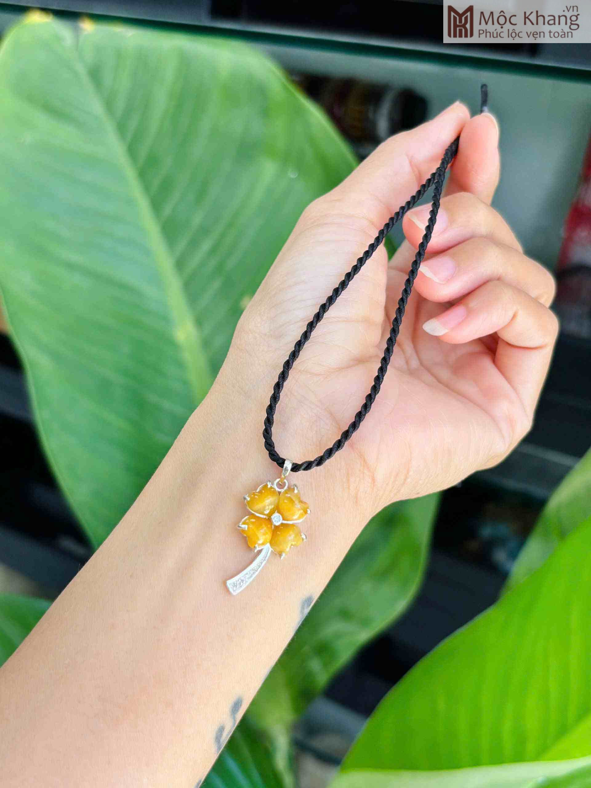 Mặt Dây Cỏ Bốn Lá Trái Tim Phối Bạc (5)_5 Mat Day Co Bon La Trai Tim Phoi Bac 5 5