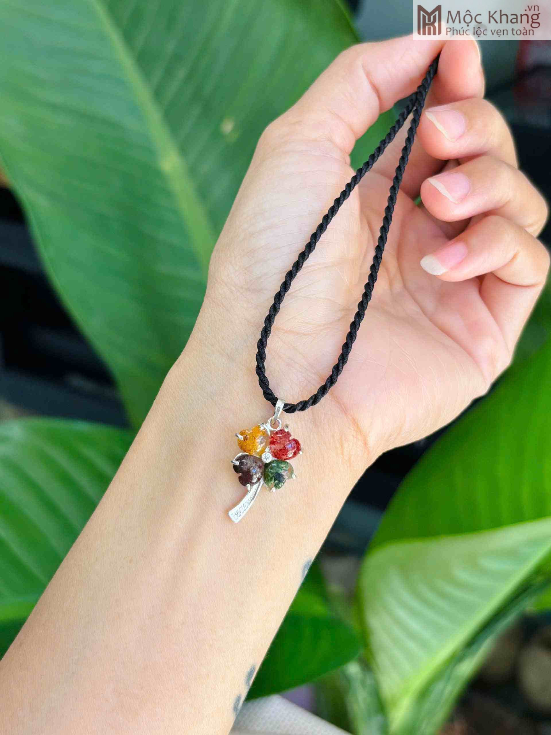 Mặt Dây Cỏ Bốn Lá Trái Tim Phối Bạc (6)_6 Mat Day Co Bon La Trai Tim Phoi Bac 6 6