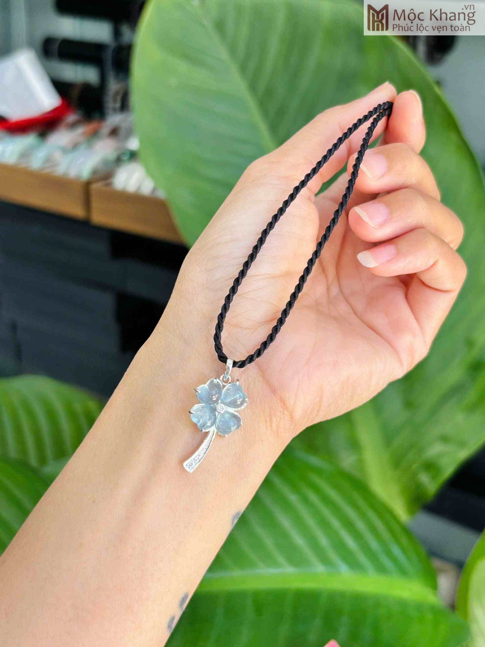 Mặt Dây Cỏ Bốn Lá Trái Tim Phối Bạc (7)_7 Mat Day Co Bon La Trai Tim Phoi Bac 7 7