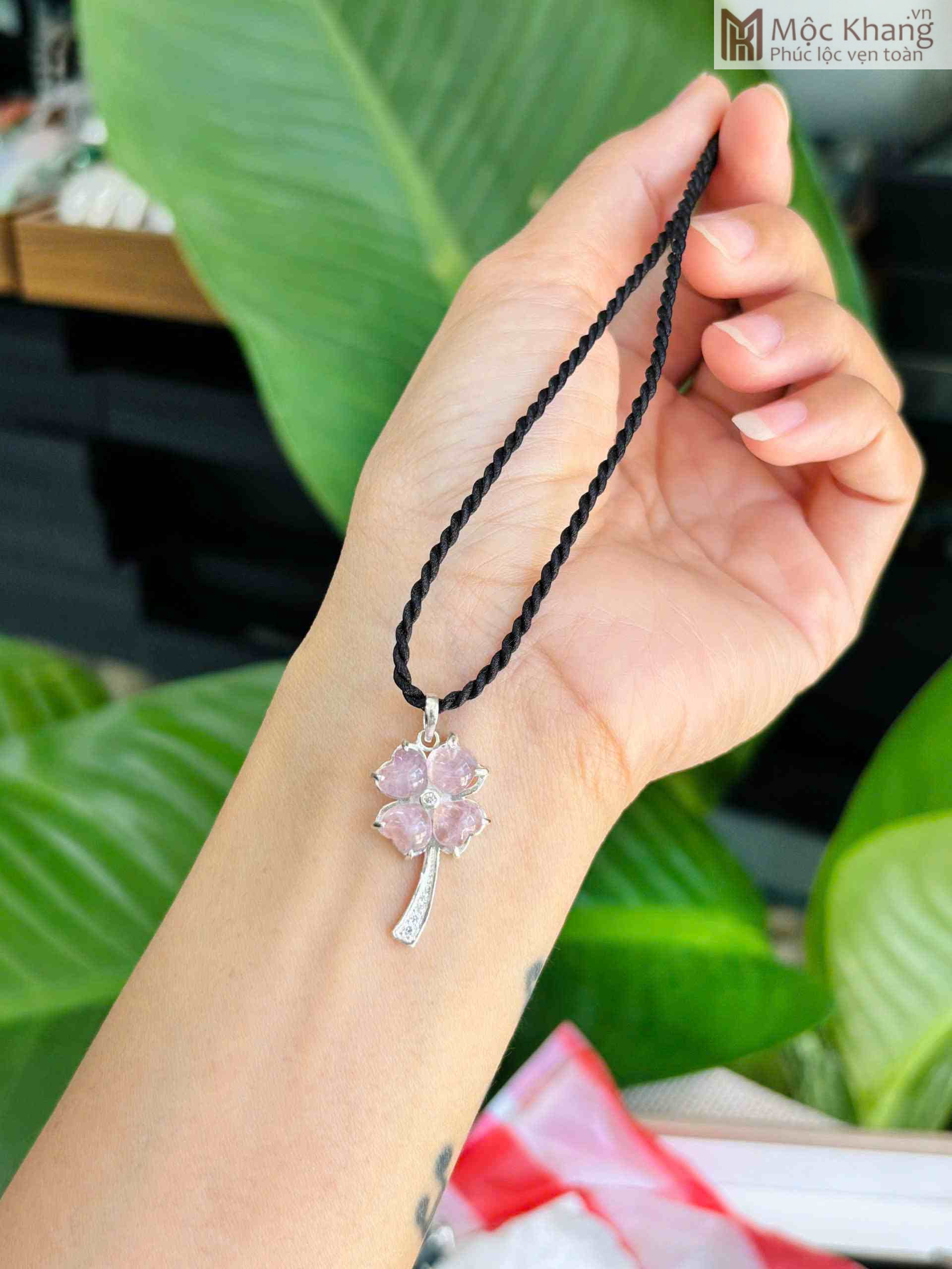 Mặt Dây Cỏ Bốn Lá Trái Tim Phối Bạc (8)_8 Mat Day Co Bon La Trai Tim Phoi Bac 8 8
