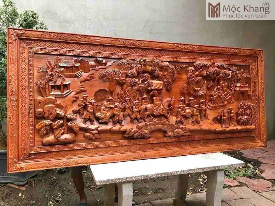 Tranh Vinh Quy Bái Tổ Gỗ Hương Cao 100 (cm) (4)_4 Tranh Vinh Quy Bai To Go Huong Cao 100 cm 4 4