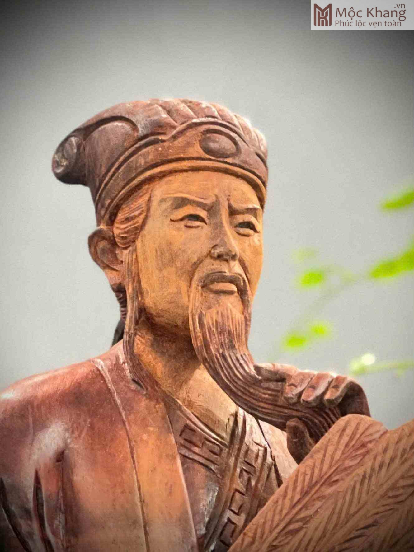 Tượng Khổng Minh (Gia Cát Lượng) Gỗ Trắc Cao 35 (cm) (6)_6 Tượng Khổng Minh (Gia Cát Lượng) Gỗ Trắc Cao 35 (cm)