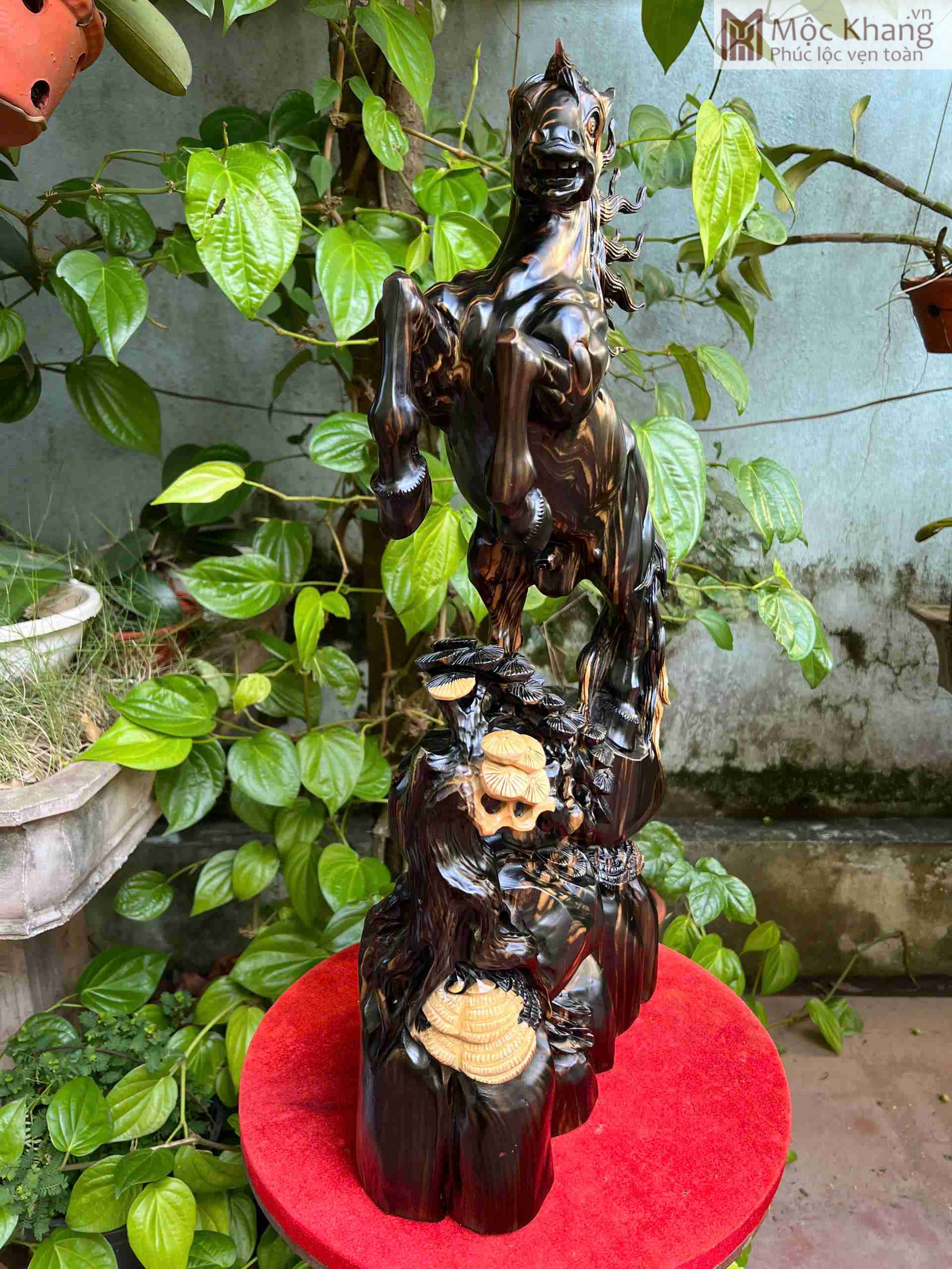Tượng Nhất Mã Phi Thiên Gỗ Mun Hoa Cao 65 (cm) (3)_3 Tượng Nhất Mã Phi Thiên Gỗ Mun Hoa Cao 65 (cm)