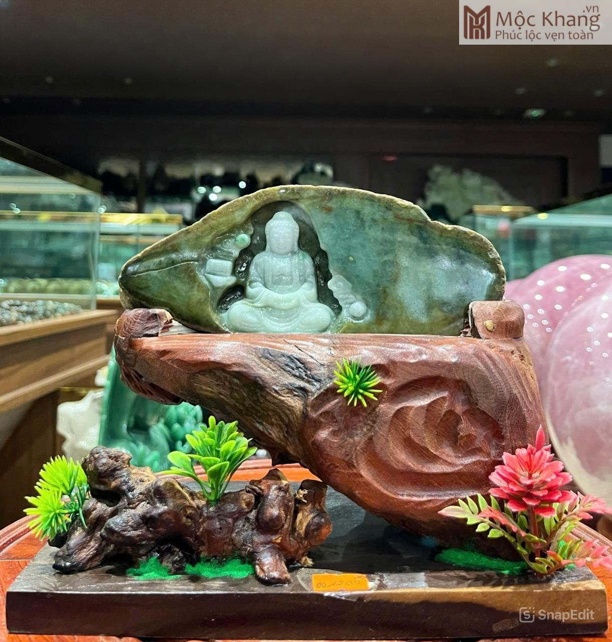 Tượng Phật A Di Đà Ngọc Phỉ Thúy Cao 18 (cm) Tuong Phat A Di Da Ngoc Phi Thuy Cao 18 cm