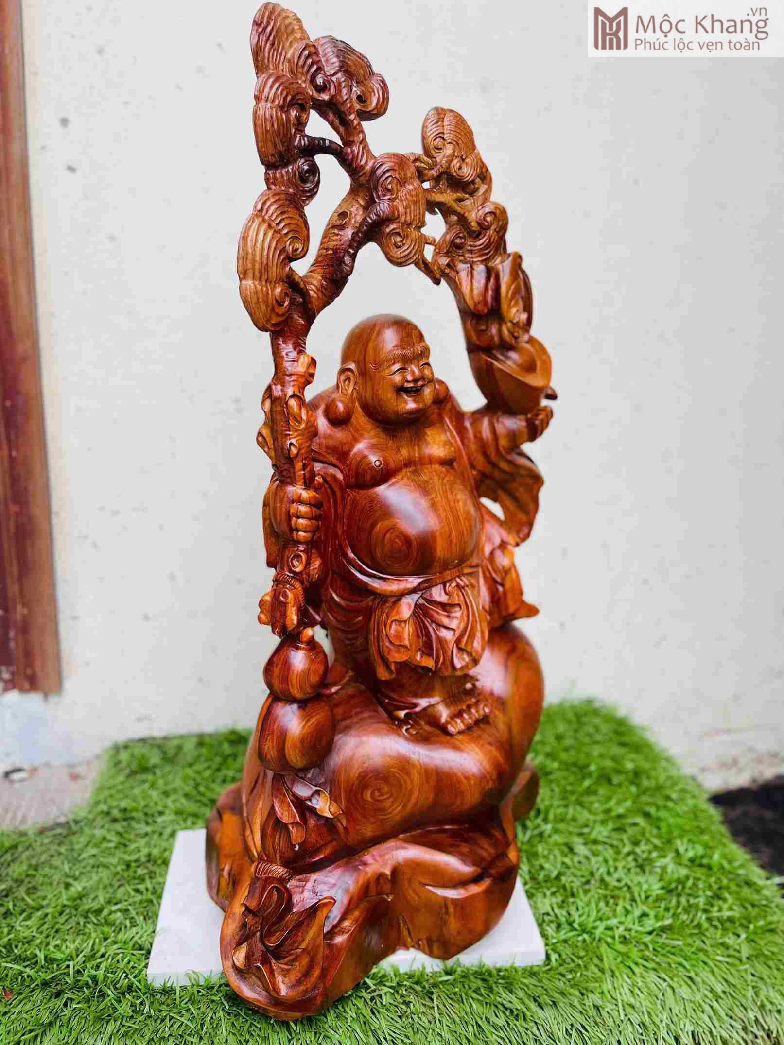 Tượng Phật Di Lặc Gỗ Hương Cao 67 (cm) (3)_3