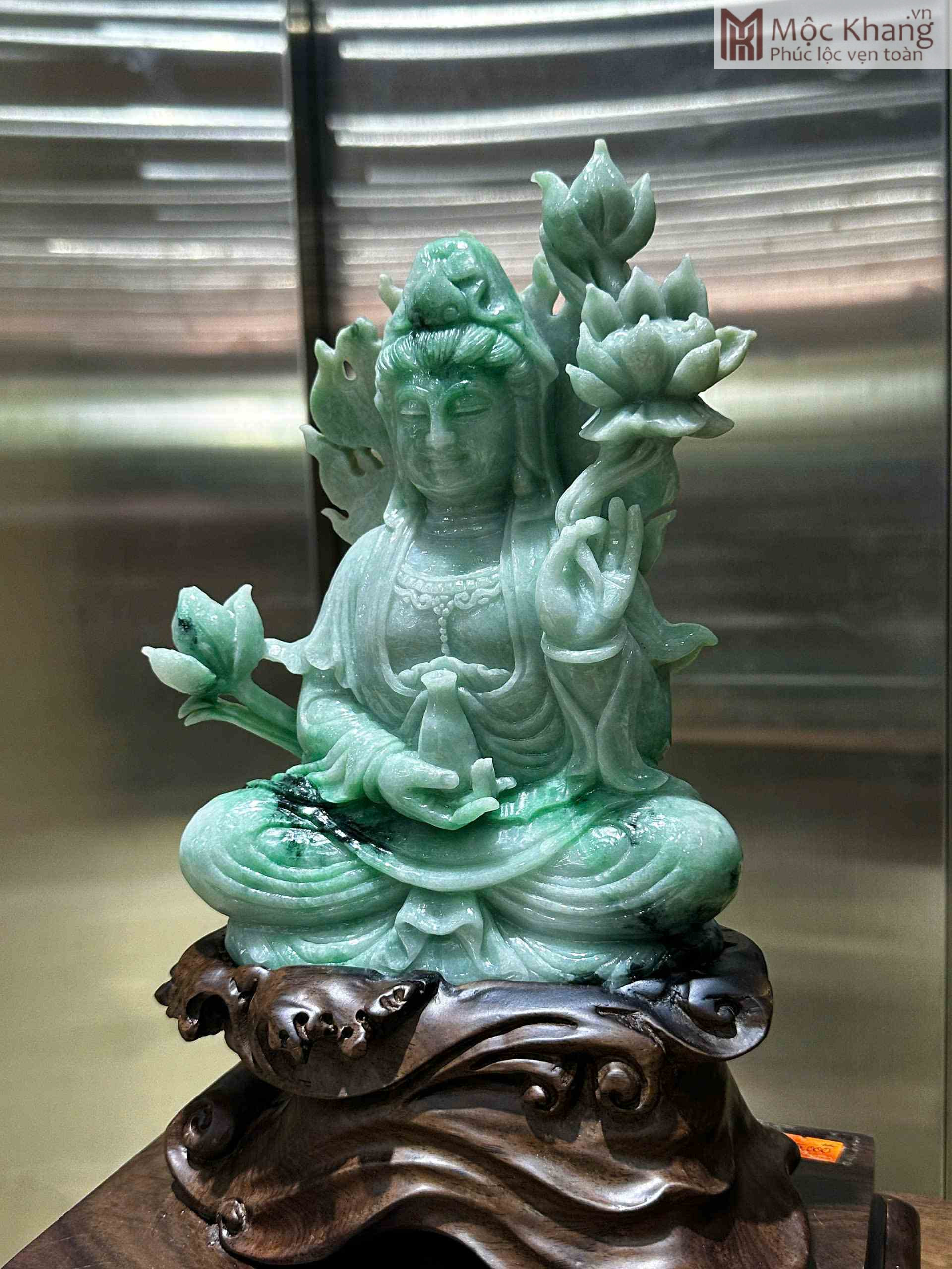 Tượng Phật Quan Âm Đá Cẩm Thạch Cao 34 (cm) (3)_3 Tượng Phật Quan Âm Đá Cẩm Thạch Cao 34 (cm)