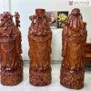 Tượng Phúc Lộc Thọ (Tam Đa) Gỗ Hương Cao 170 (cm)