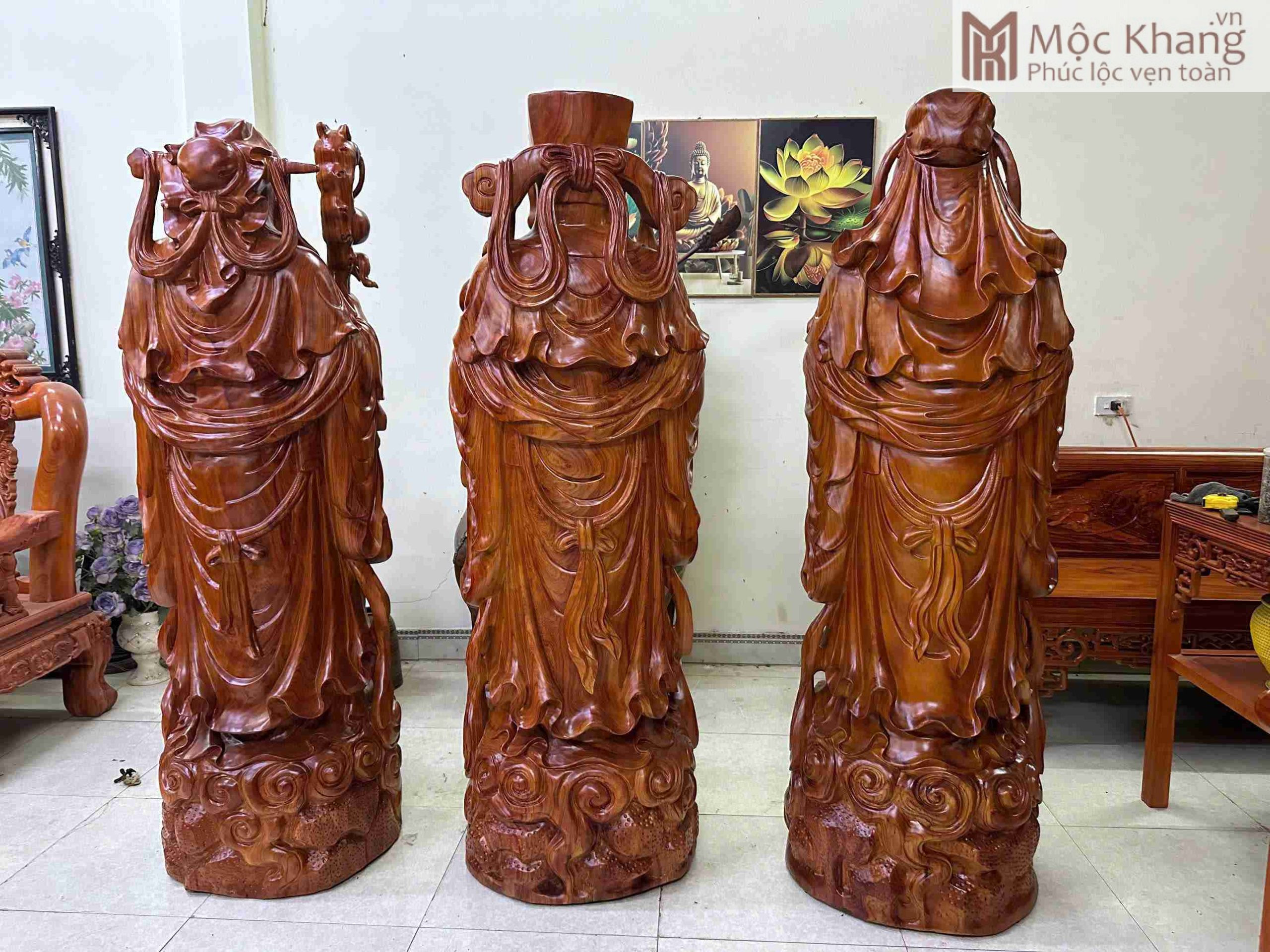 Tượng Phúc Lộc Thọ (Tam Đa) Gỗ Hương Cao 170 (cm) (12)_12 Tượng Phúc Lộc Thọ (Tam Đa) Gỗ Hương Cao 170 (cm)