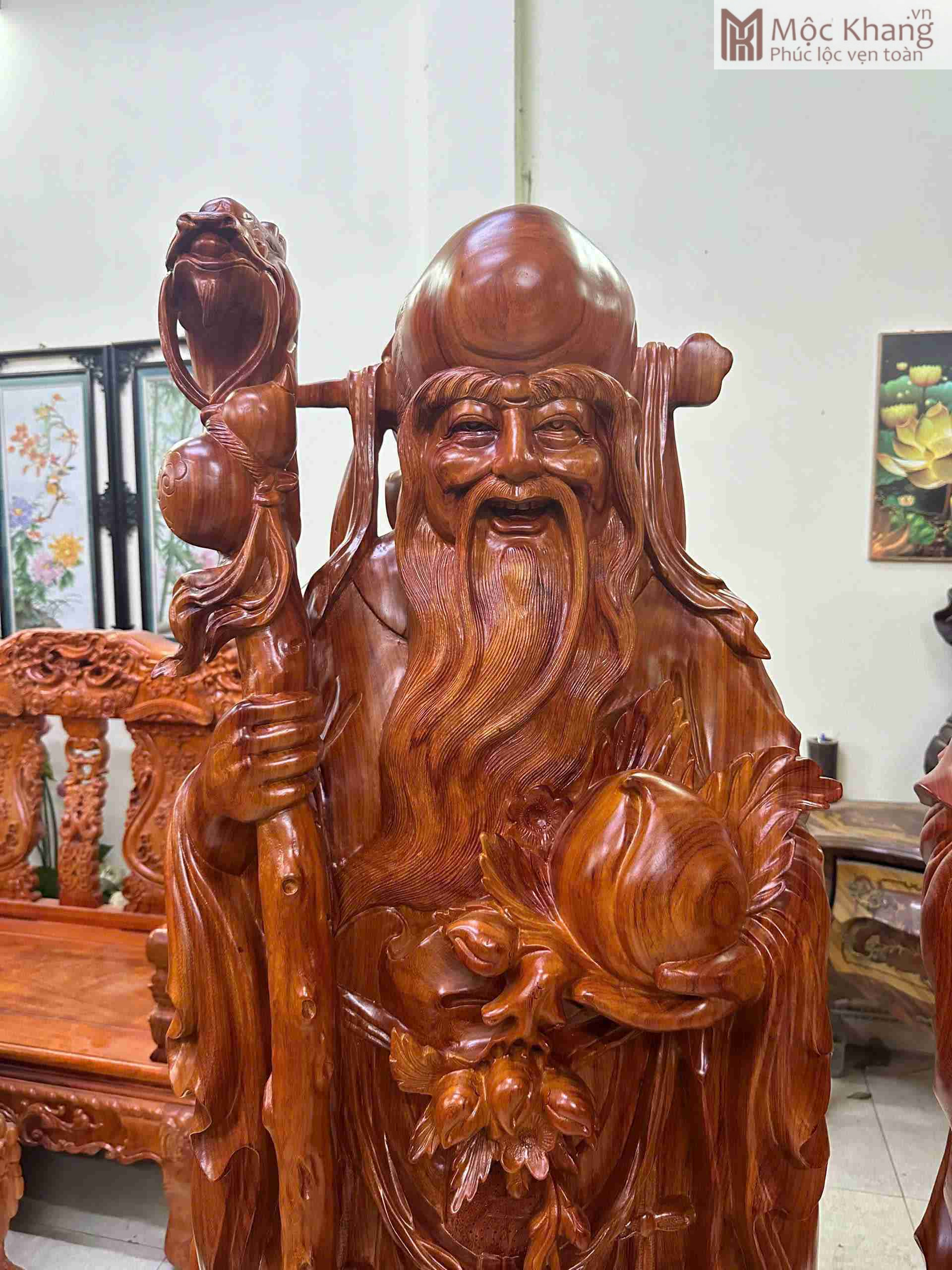 Tượng Phúc Lộc Thọ (Tam Đa) Gỗ Hương Cao 170 (cm) (2)_2 Tuong Phuc Loc Tho Tam Da Go Huong Cao 170 cm 2 2