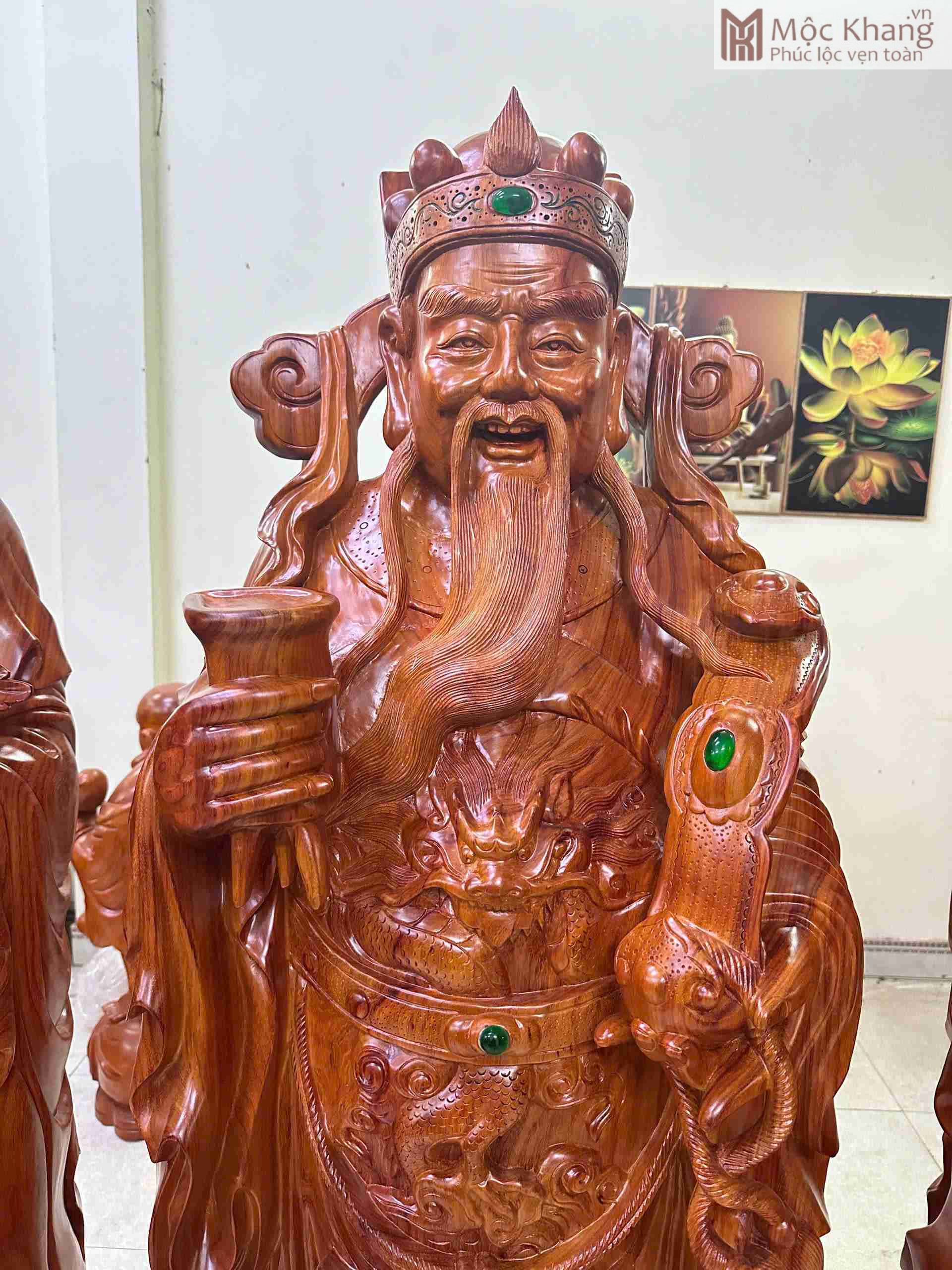 Tượng Phúc Lộc Thọ (Tam Đa) Gỗ Hương Cao 170 (cm) (3)_3 Tuong Phuc Loc Tho Tam Da Go Huong Cao 170 cm 3 3