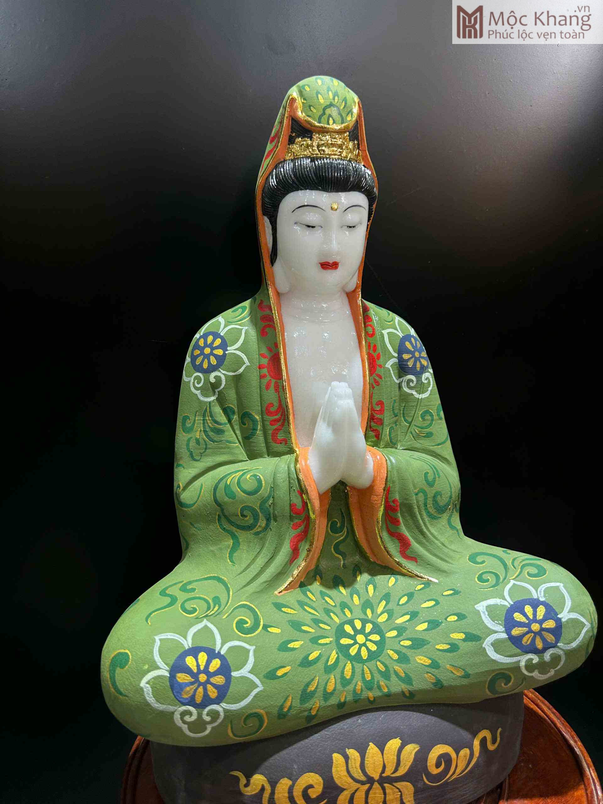 Tượng Quan Âm Bạch Ngọc Cao 50 (cm) (2)_2 Tượng Quan Âm Bạch Ngọc Cao 50 (cm)