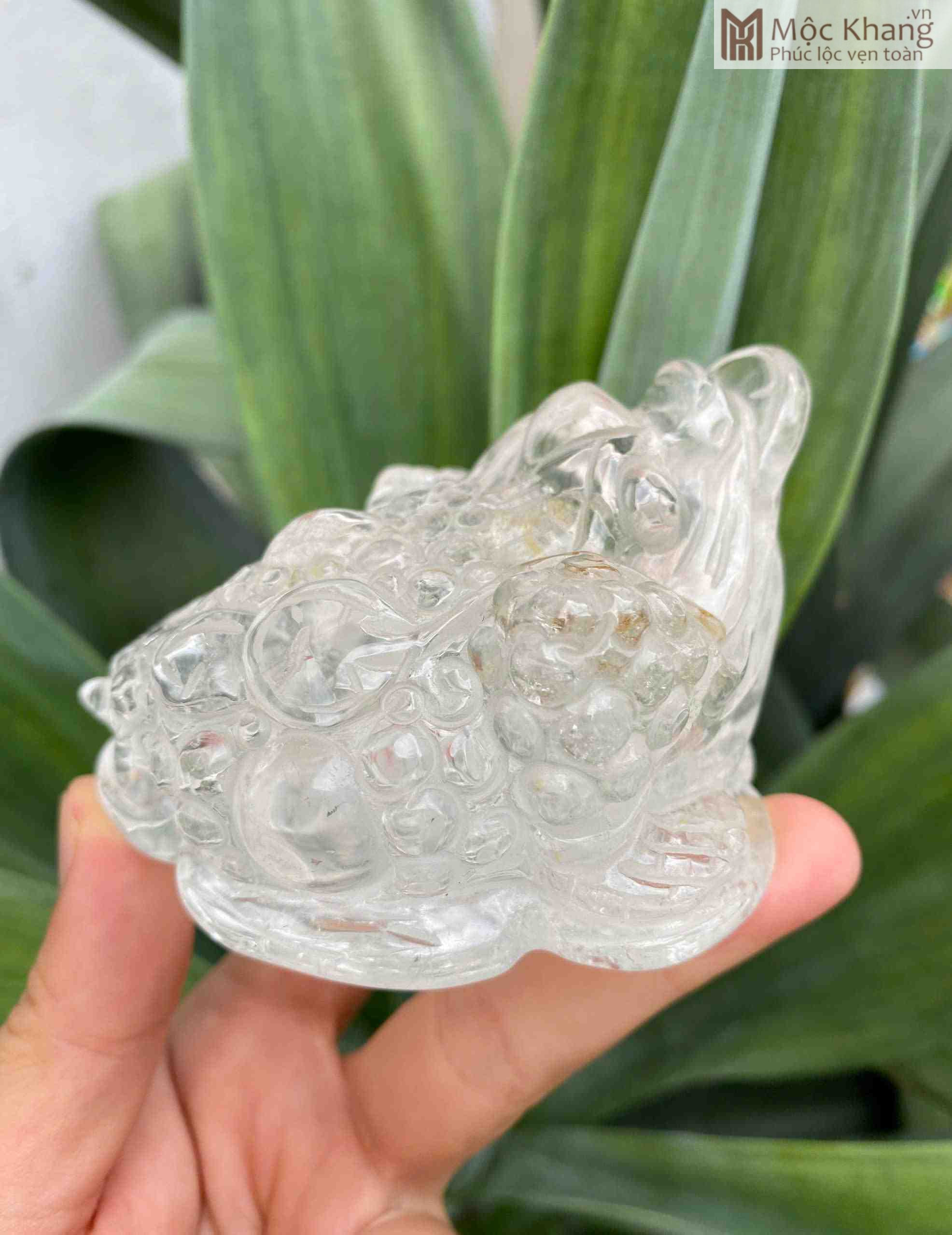Tượng Thiềm Thừ Thạch Anh Trắng Cao 7.5 (cm) (3)_3 Tuong Thiem Thu Thach Anh Trang Cao 7.5 cm 3 3