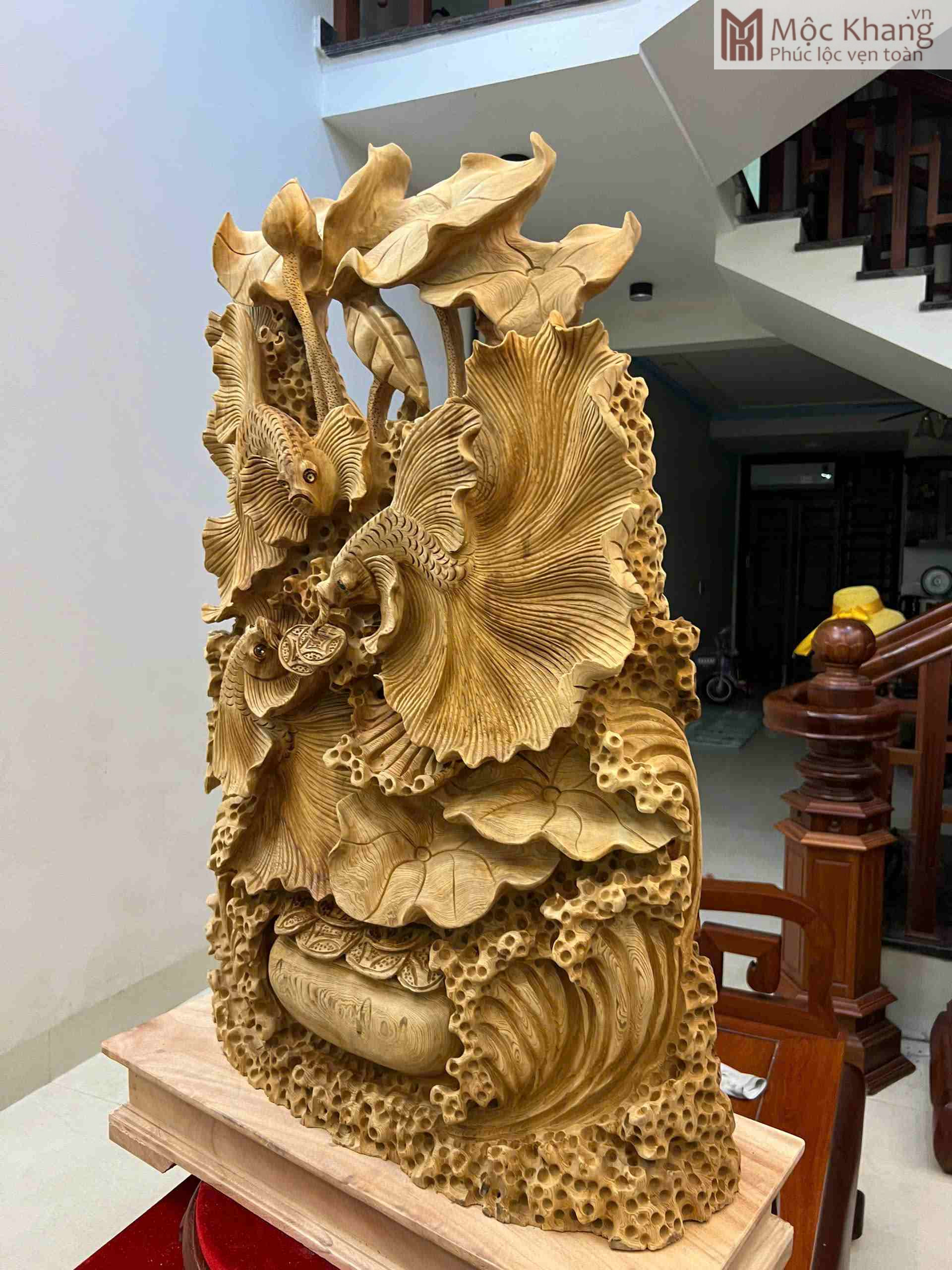 ca-xiem-tai-loc-tai-loc-go-ngoc-am-cao-87-cm (3) Cá Xiêm Tài Lộc Gỗ Ngọc Am