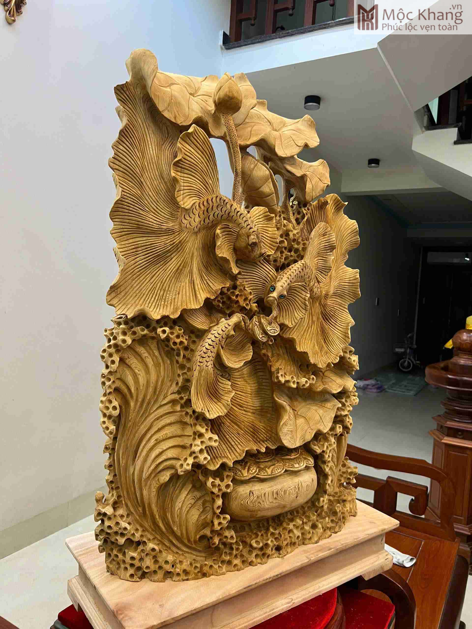 ca-xiem-tai-loc-tai-loc-go-ngoc-am-cao-87-cm (4) Cá Xiêm Tài Lộc Gỗ Ngọc Am