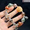 Lắc Bạc Đá Ưu Linh Phối Hồ Ly Thạch Anh Tóc Vàng