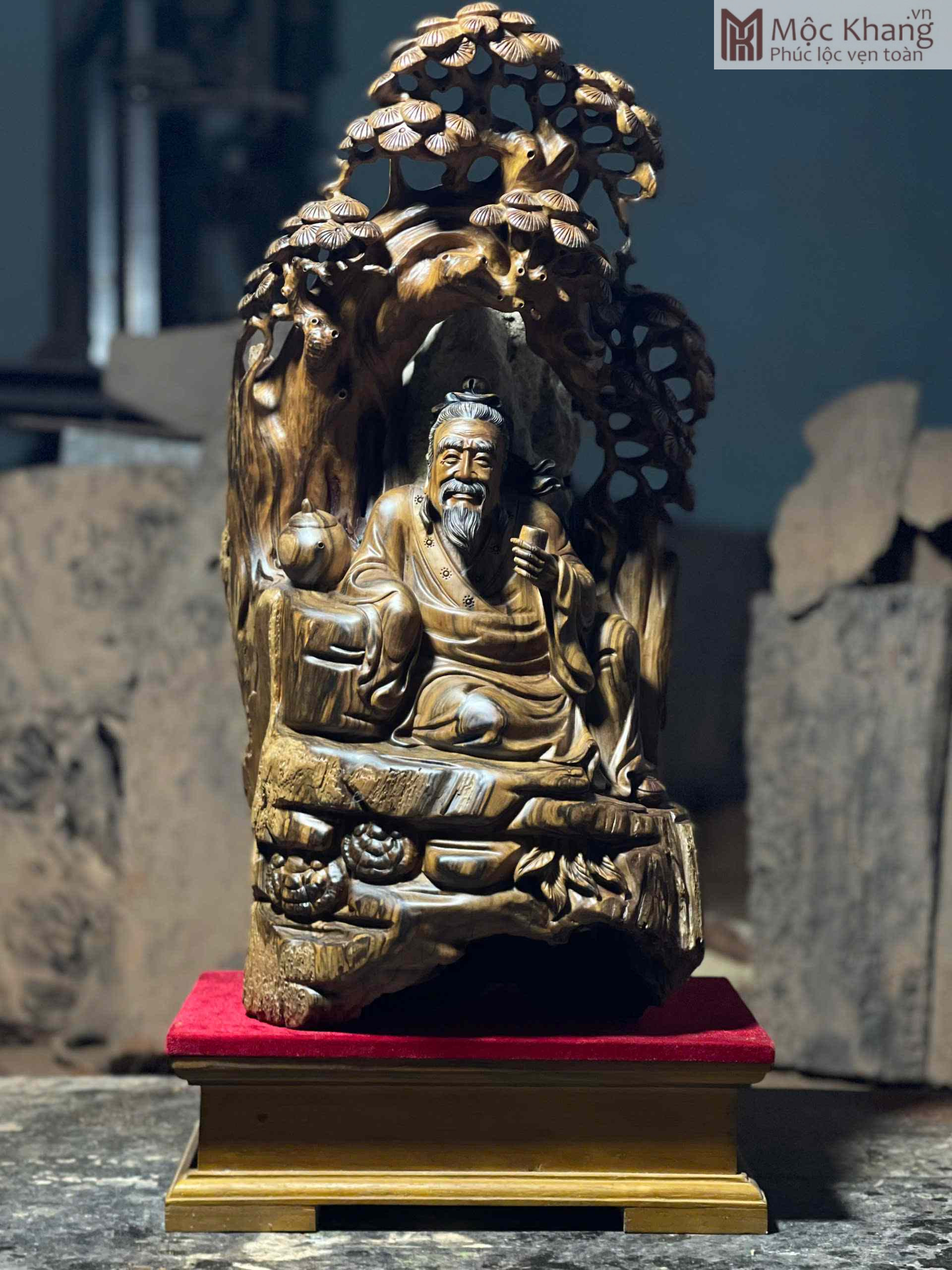 tuong-than-tra-go-bach-xanh-cao-57-cm (1) Tượng Thần Trà Gỗ Bách Xanh