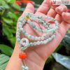 Vòng Tay Ngọc Cẩm Thạch Hoa Bay Quấn 3 Vòng