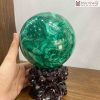 Bi Cầu Đá Khổng Tước (Malachite) Đường Kính 13.8 (cm)