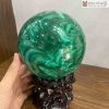 Bi Cầu Đá Khổng Tước (Malachite) Đường Kính 13.8 (cm)