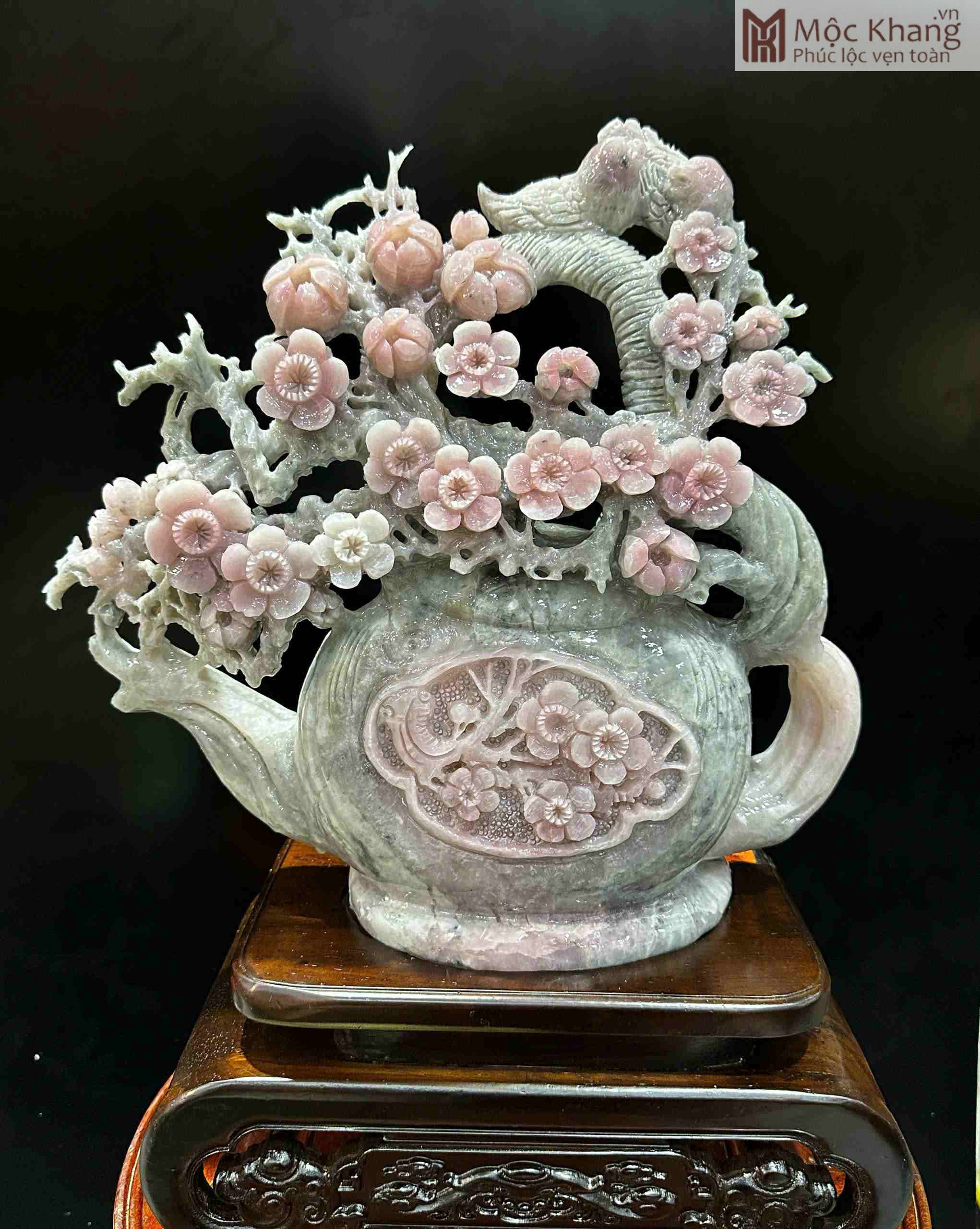 Bình Hoa Mai Đá Serpentine Cao 45 (cm) (3)_3 Bình Hoa Mai Đá Serpentine Cao 45 (cm)