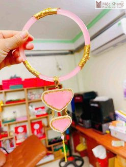 Bộ Kiềng Khánh Ngọc Onyx Hồng CKK03