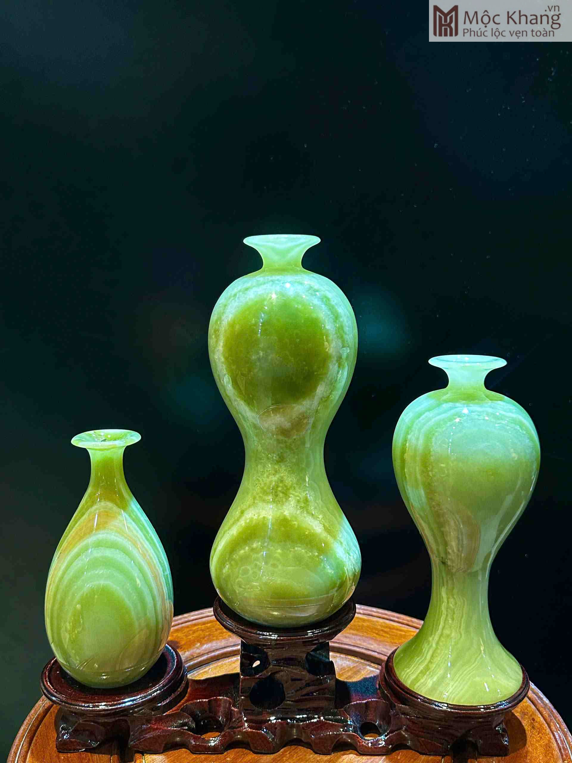 Bộ Tam Phúc Ngọc Onyx Xanh Cao 23 (cm) (3)_3 Bộ Tam Phúc Ngọc Onyx Xanh Cao 23 (cm)