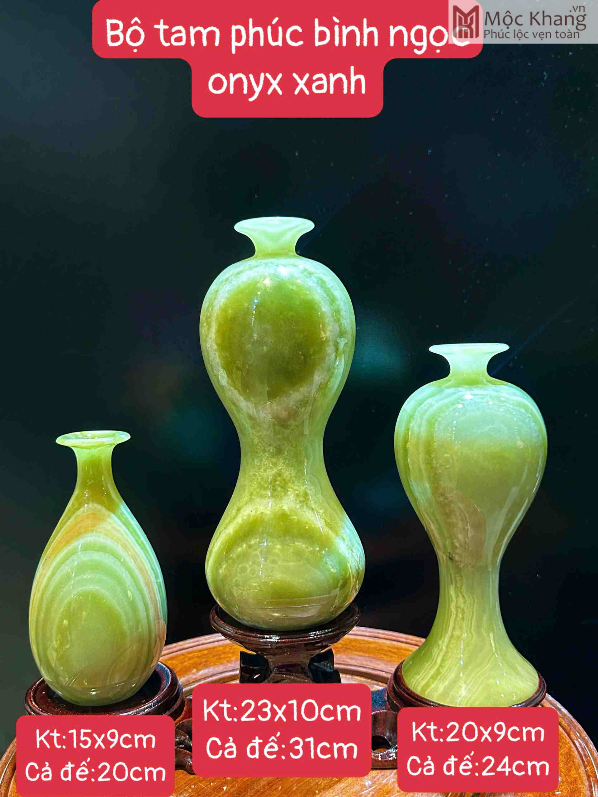 Bộ Tam Phúc Ngọc Onyx Xanh Cao 23 (cm) (4)_4 Bộ Tam Phúc Ngọc Onyx Xanh Cao 23 (cm)