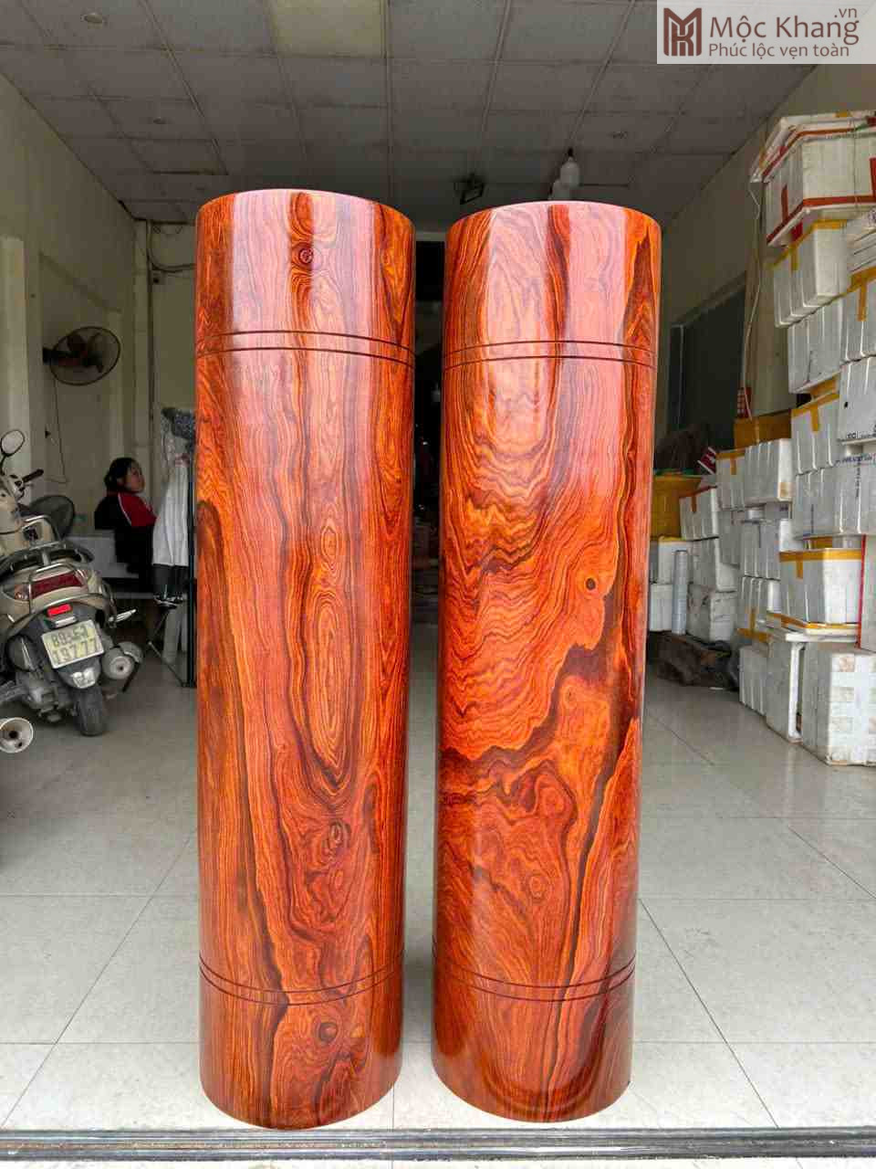 Cặp Trụ Trời Gỗ Cẩm Cao 150 (cm) (1) Cặp Trụ Trời Gỗ Cẩm Cao 150 (cm)