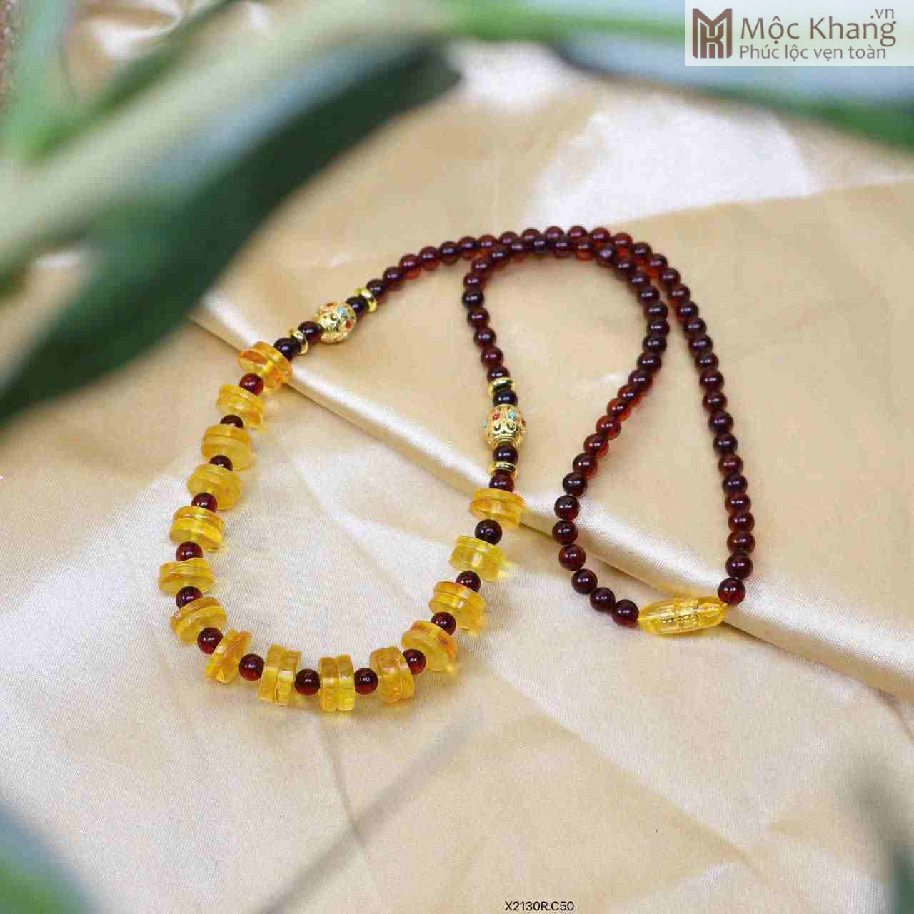 Chuỗi Cổ Hổ Phách Phối 2 Màu (1)_1 Chuỗi Cổ Hổ Phách Phối 2 Màu