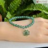 Chuỗi Lam Ngọc Hạt 6 (mm) Phối Charm Hoa Sen