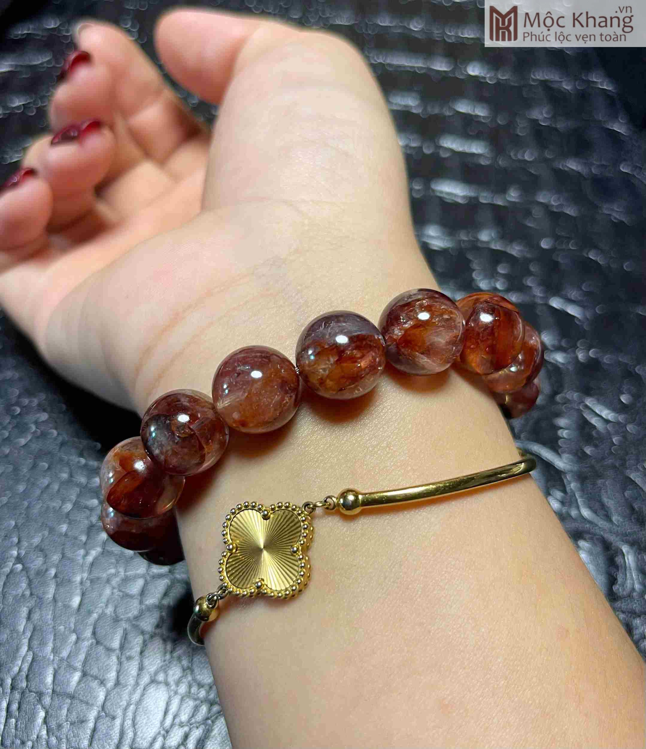 Chuỗi Thạch Anh Ưu Linh Đỏ Hạt 13 (mm) (4)_4 Chuỗi Thạch Anh Ưu Linh Đỏ Hạt 13 (mm)
