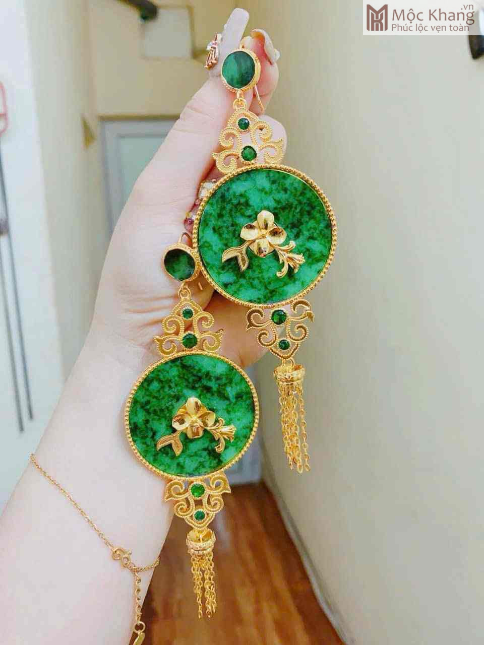 Hoa Tai Hầu Đồng Ngọc Sơn Thủy CHT03 _1 Hoa Tai Hầu Đồng Ngọc Sơn Thủy CHT03