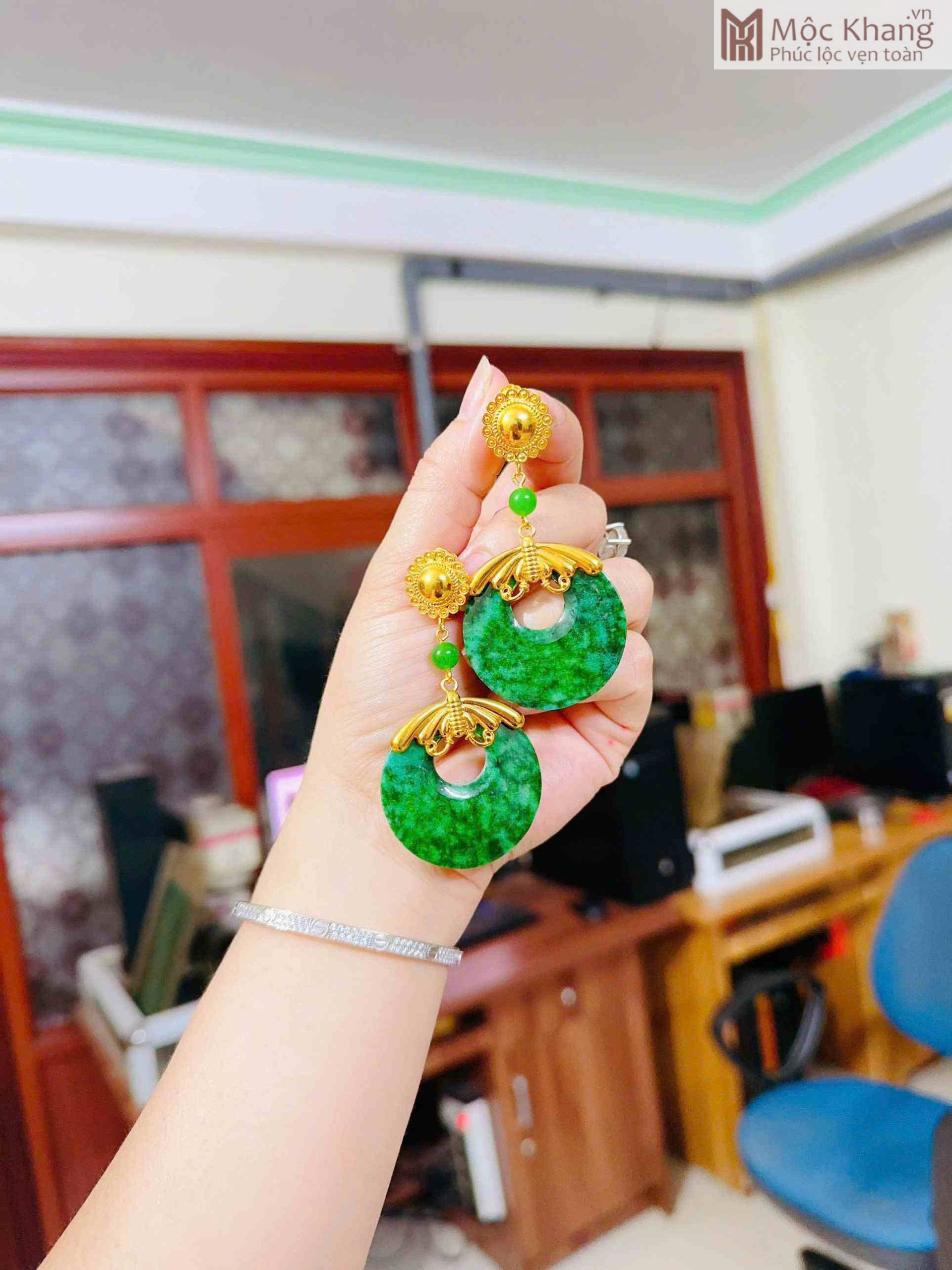 Hoa Tai Hầu Đồng Ngọc Sơn Thủy CHT05 Hoa Tai Hầu Đồng Ngọc Sơn Thủy CHT05